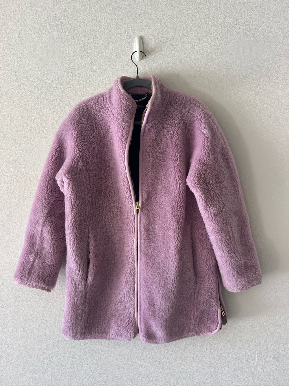 Lilac Plush Faux-Shearling Jacket